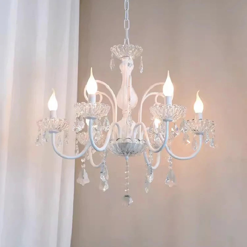 lustre romantique en cristal pour chambre d'enfant moderne