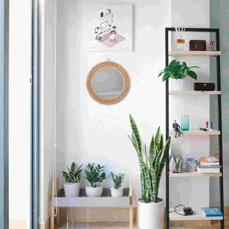 miroir en rotin tissé pour une décoration rustique élégante