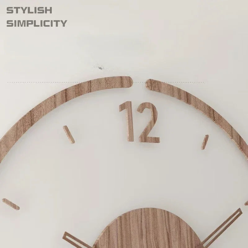 montre murale luxe en bois design moderne silencieuse quartz créative