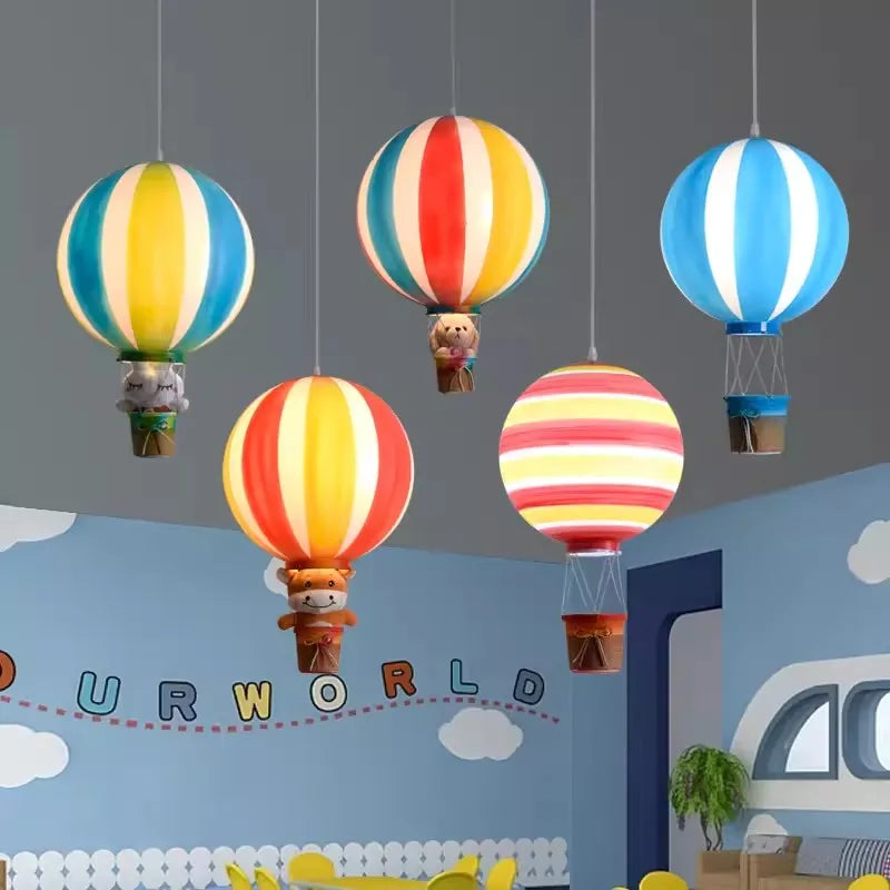 lustre montgolfière créatif lampe enfant décoration crèche école