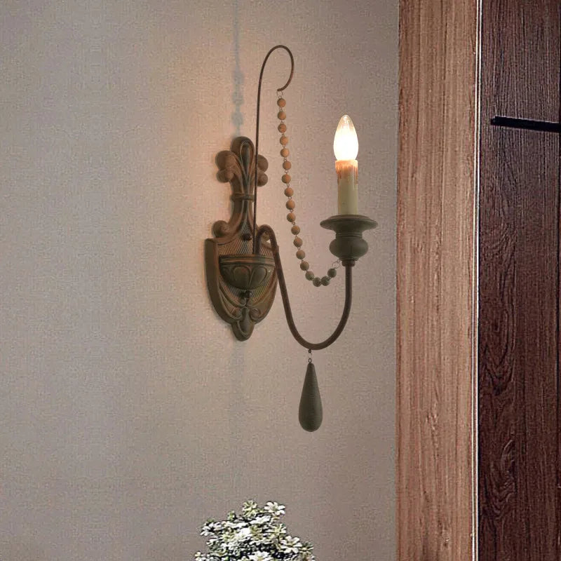 American French wall lamp, rural retro living room, dining room, bedroom, corridor, staircase decorative lighting fixtures