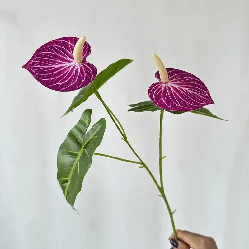 fleurs artificielles anthurium pour décoration de fête et vacances