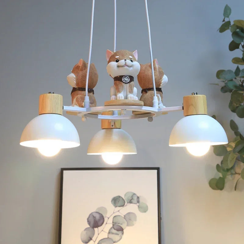 lustre en forme de chiot pour décoration de chambre enfant