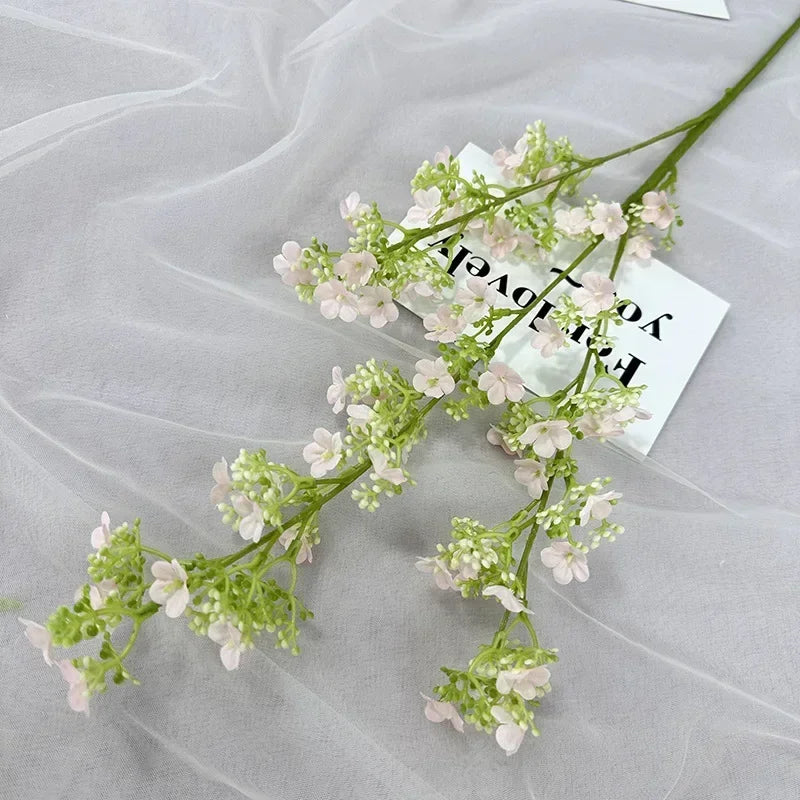 branches de gypsophile artificielles en soie pour décoration intérieure