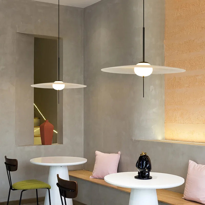 suspension soucoupe volante design nordique luminaires modernes pour café et bar