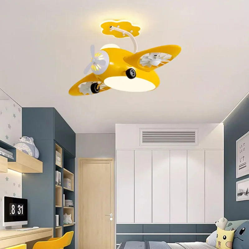 ventilateur de plafond avec led pour chambre enfant et aire de jeux