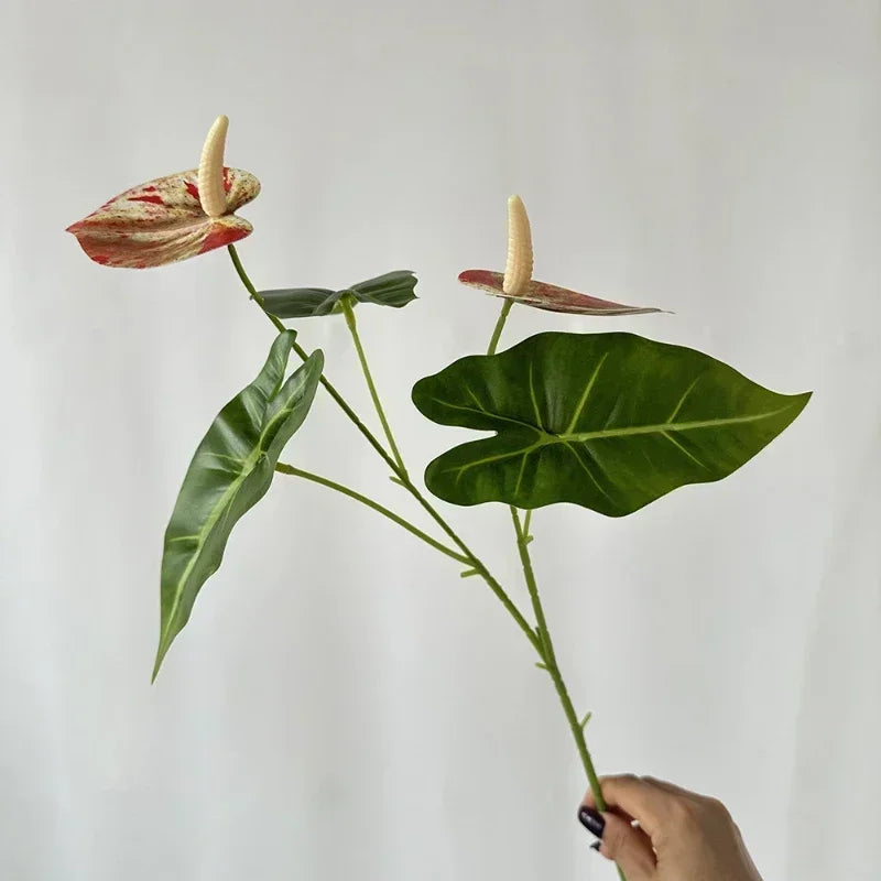 fleurs artificielles anthurium pour décoration de fête et vacances