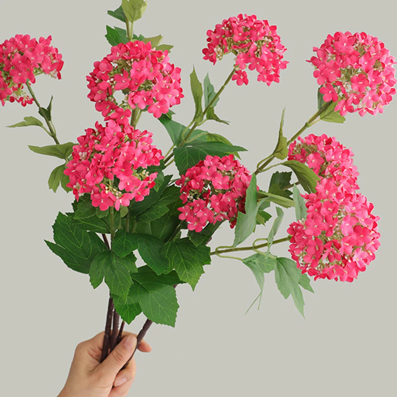 bouquet d'hortensias artificiels en soie pour décoration de mariage