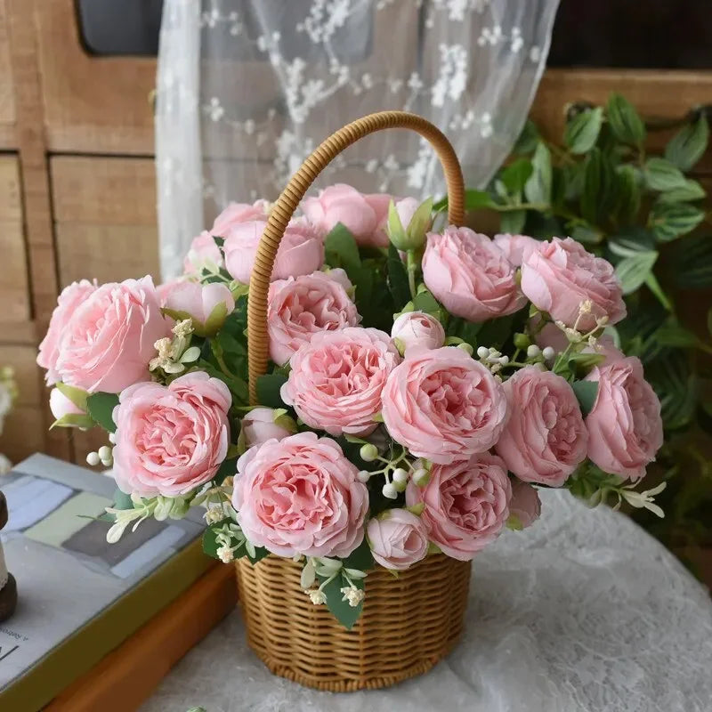 fleurs artificielles pour décoration mariage et scrapbooking