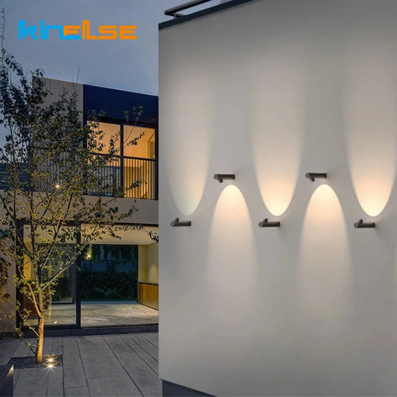 applique murale led extérieure moderne pour jardin et escalier