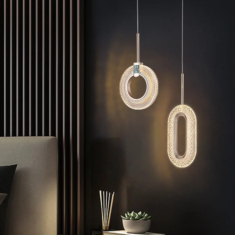 suspension à led moderne pour éclairage intérieur décoratif