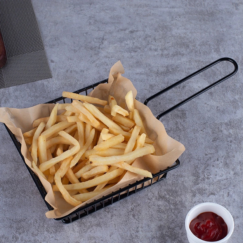 panier à frites en acier inoxydable pour aliments frits