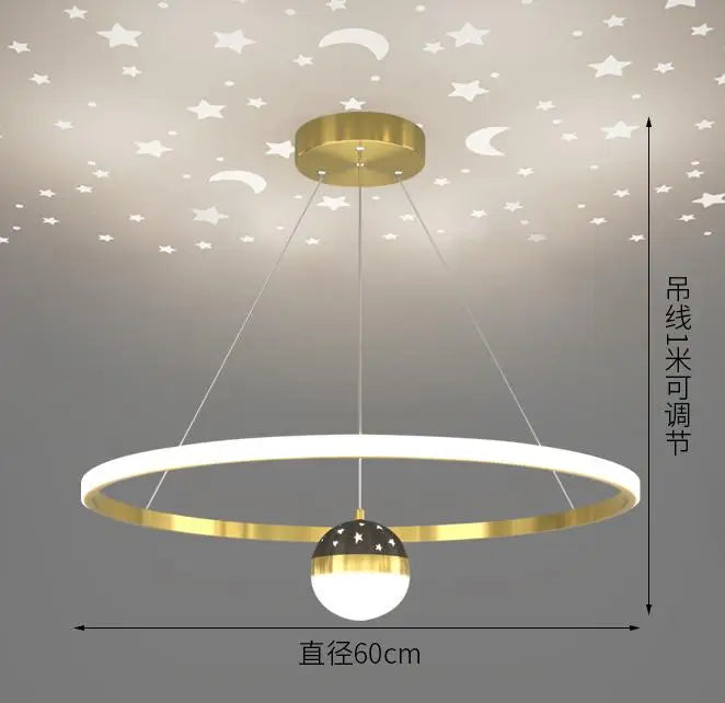 suspension design ronde en led pour décoration moderne