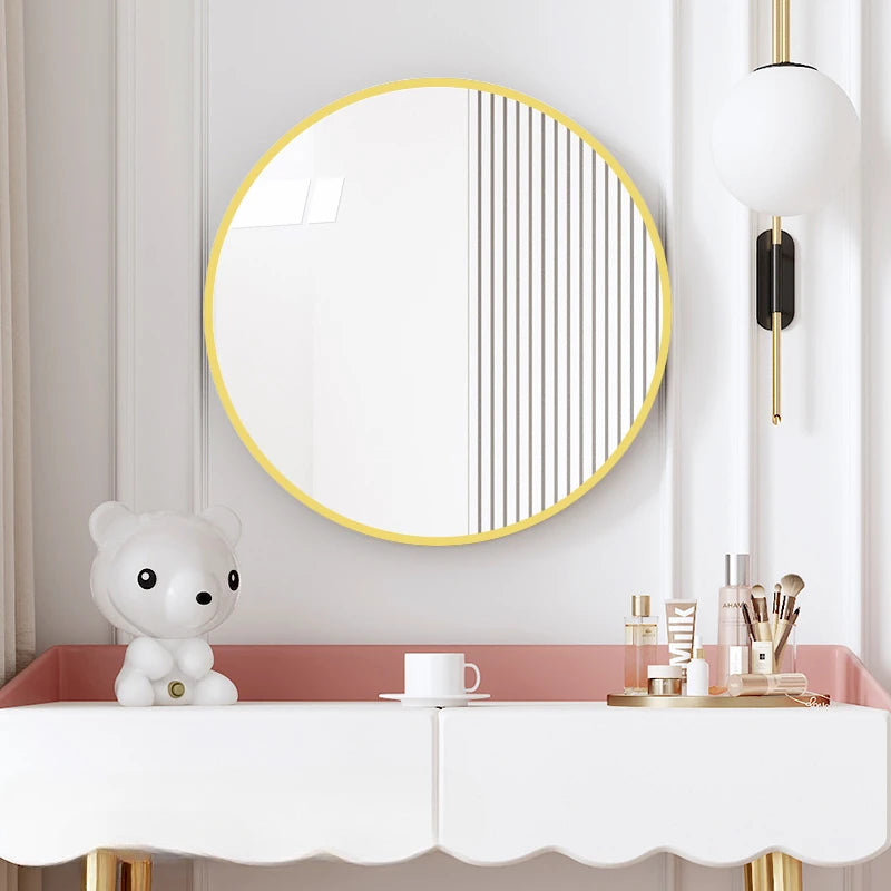 miroir décoratif nordique rond pour salle de bain