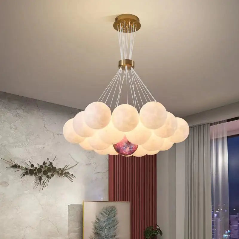 lustre lumineux nuage pour chambre d'enfants décorative