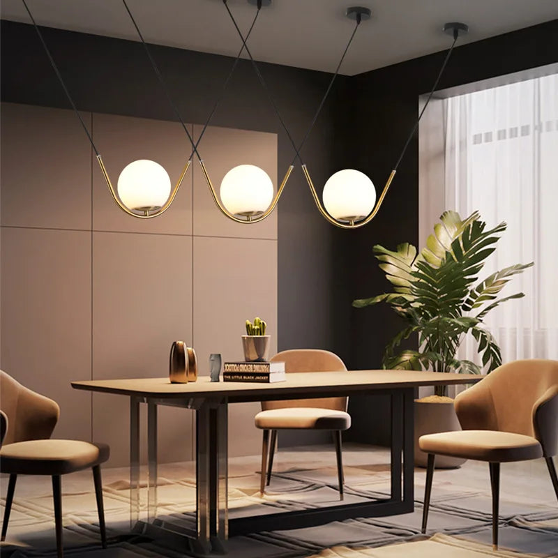 suspension nordique en verre design moderne pour restaurant café magasin