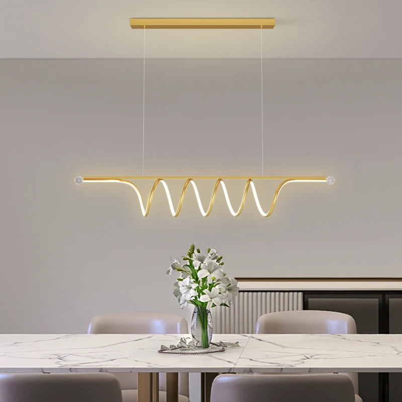lustre led moderne minimaliste créatif géométrique pour restaurant bar