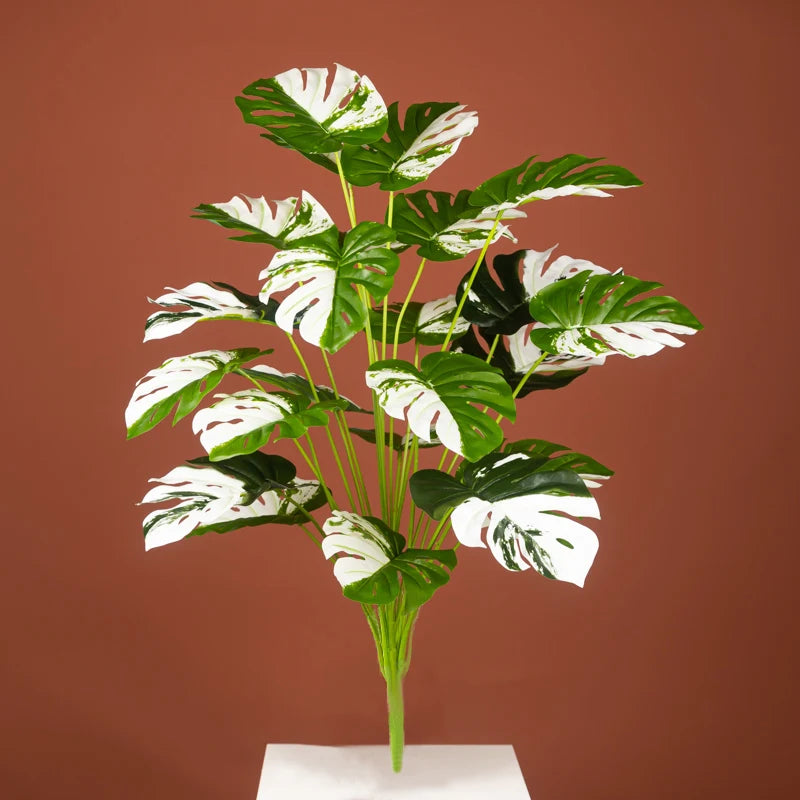 plantes tropicales artificielles monstera feuillage décoratif pour intérieur extérieur