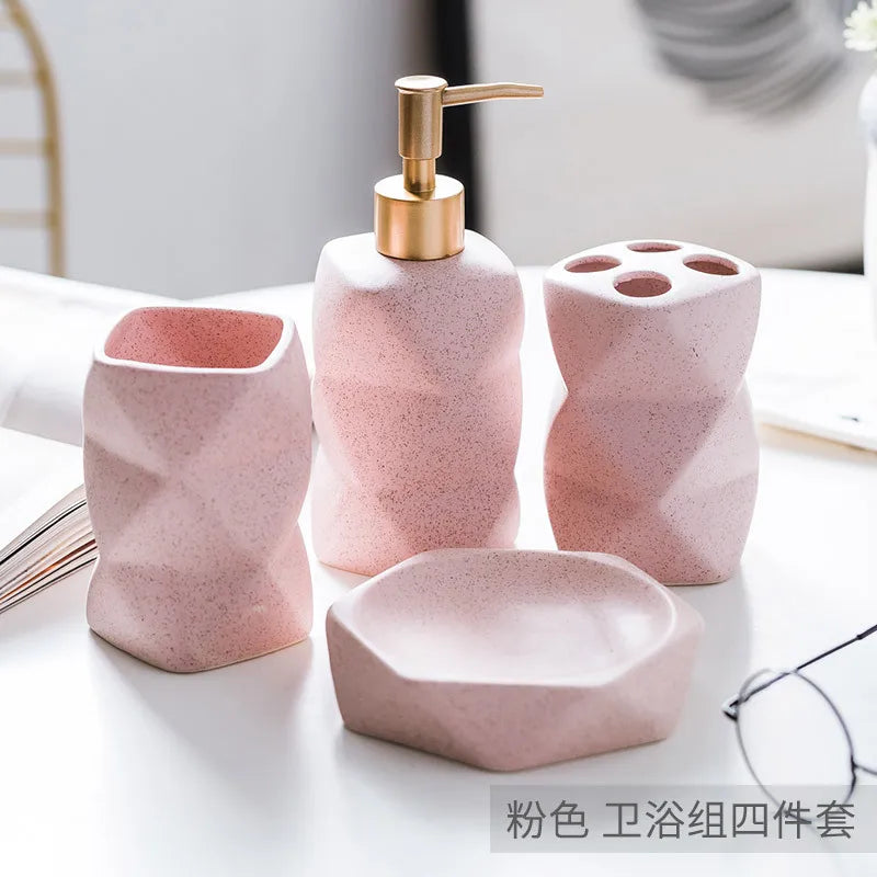 ensemble de céramique nordique pour salle de bain cadeau décoratif