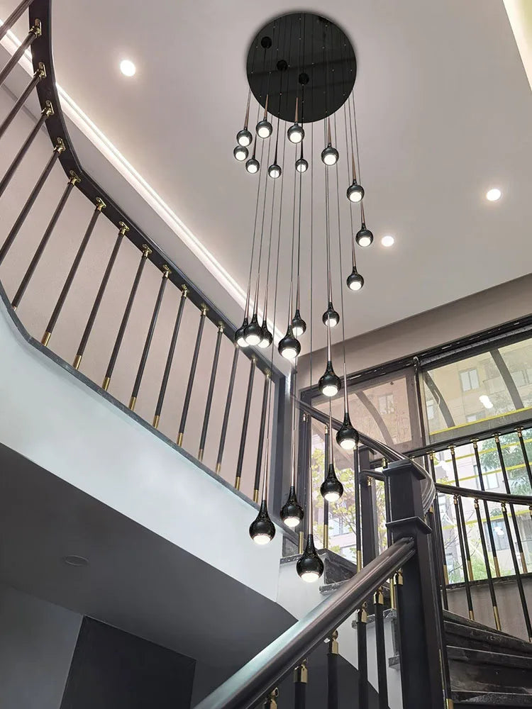 suspension moderne à led pour escalier et intérieur