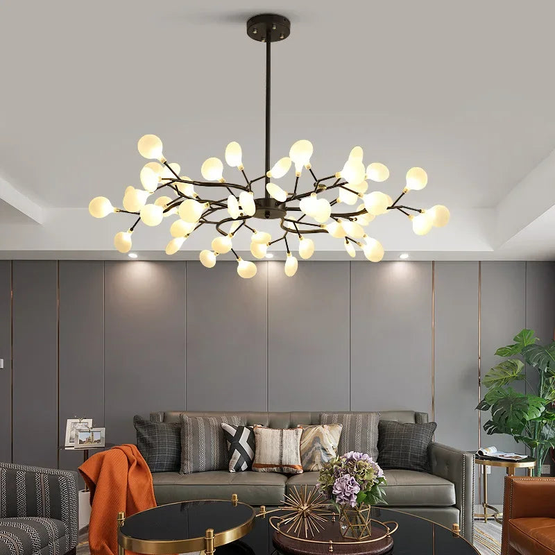 2024 Modern Pendant lights Gold Black tree branch Chandeliers room decor Bedroom Dining Living Room Luster Lamp Home Decoration