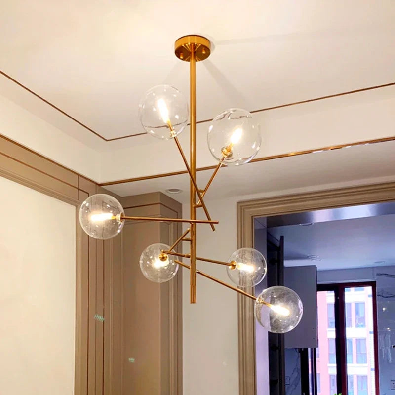 suspension en verre moderne pour décoration créative et élégante