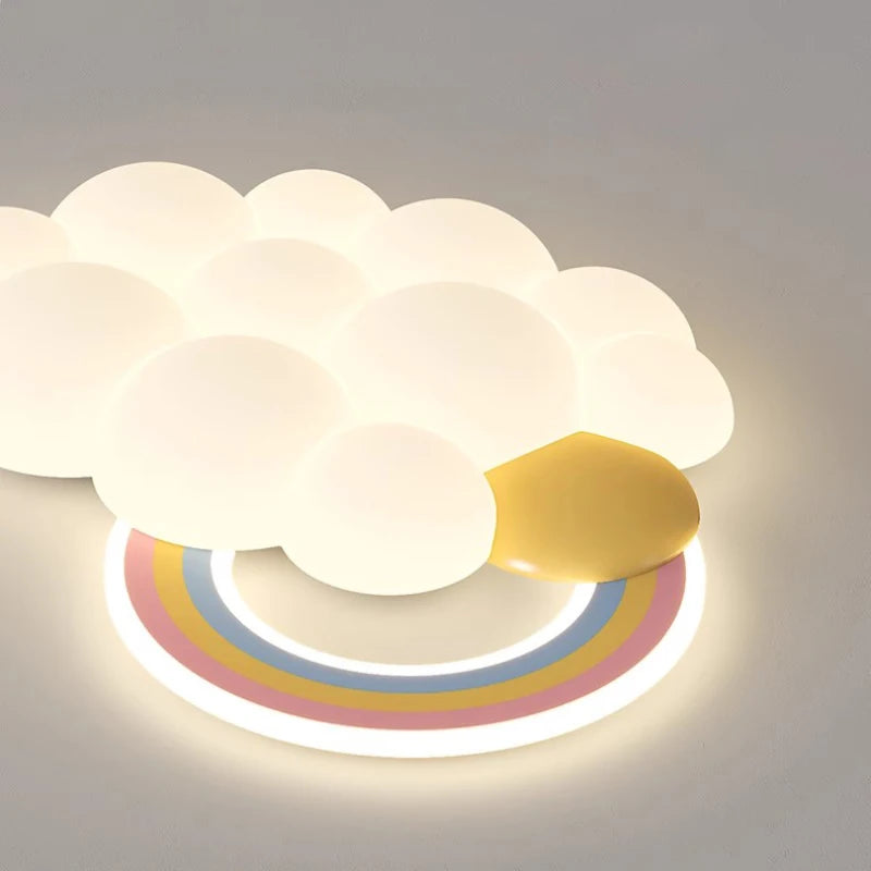 plafonnier led nuage arc-en-ciel pour chambre enfant