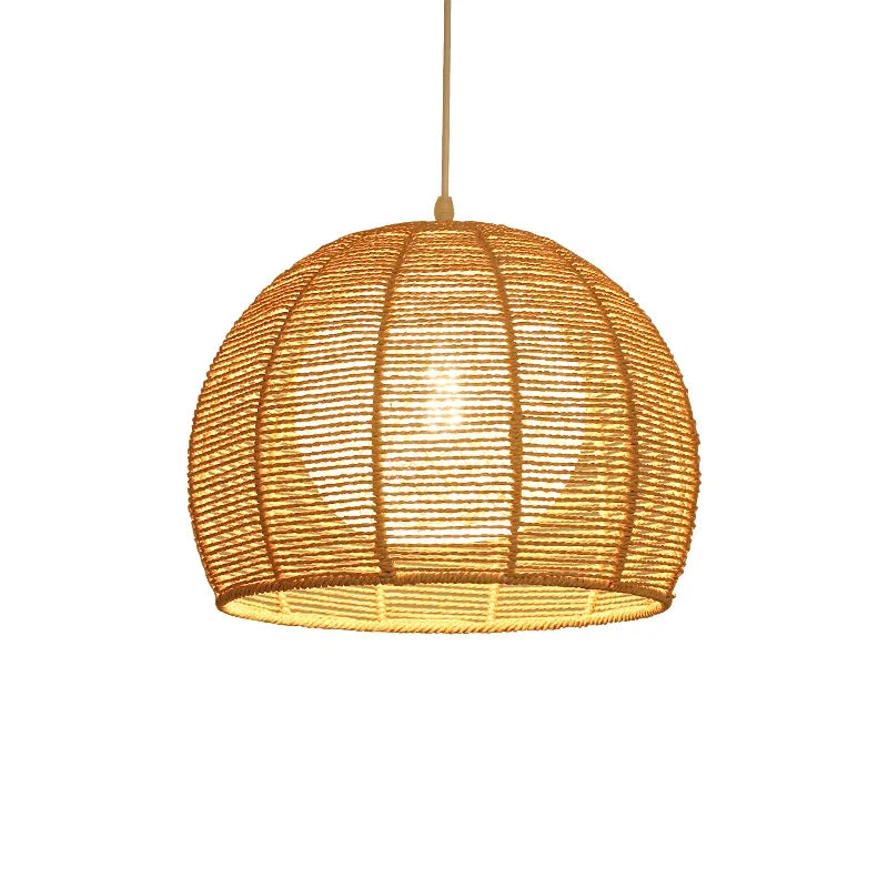 Hand-woven hemp rope chandelier stylish simple bedroom lamp balcony restaurant teahouse homestay decoration chandelier