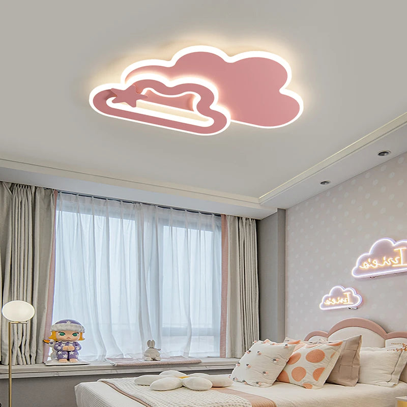 lampe led créative pour chambre d'enfant motif avion et nuages