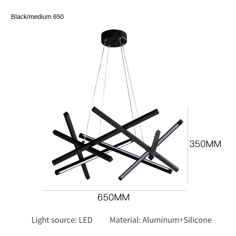 lustre minimaliste design lumière géométrique créatif et luxueux