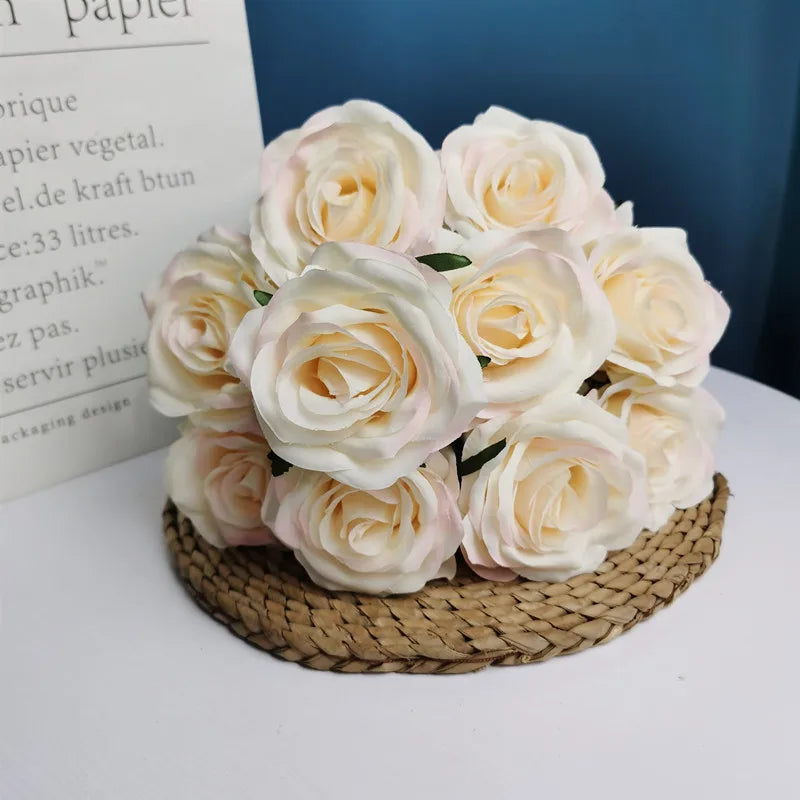 bouquet de roses artificielles pour mariage et décoration intérieure