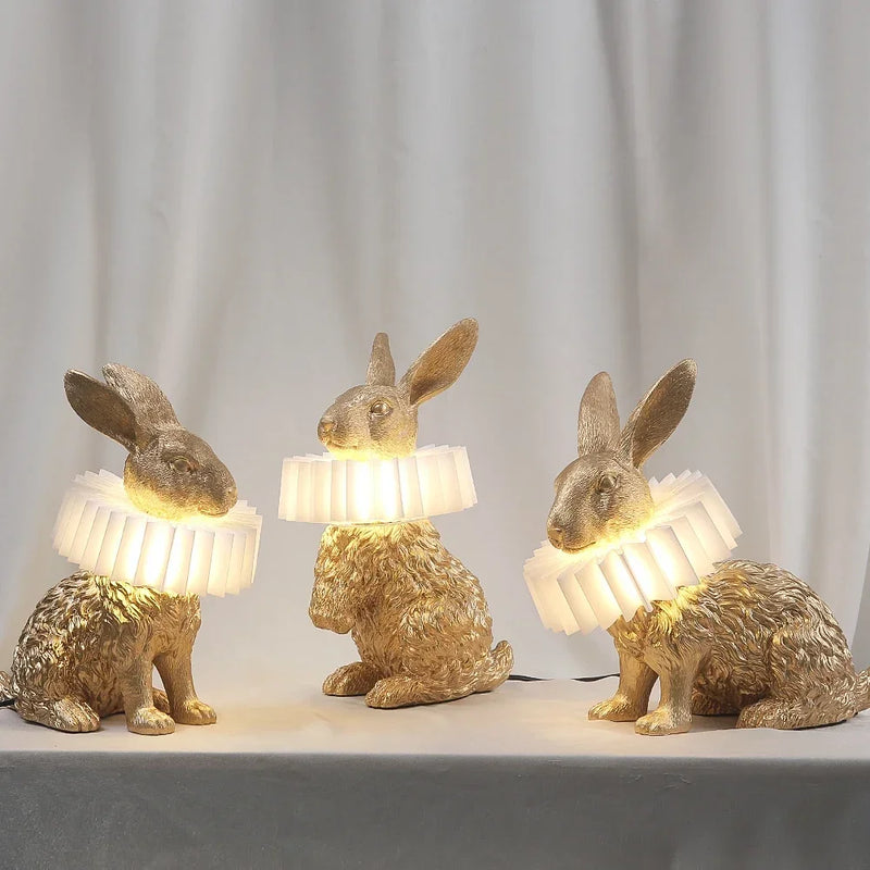 lampe à poser lapin nordique décorative pour enfants et intérieur