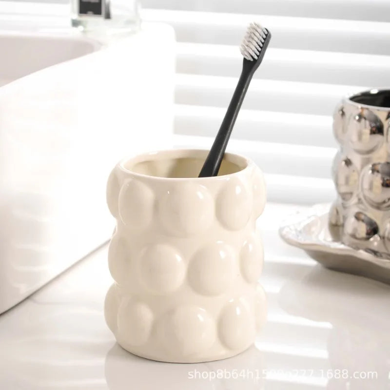 ensemble de tasses en céramique pour amoureux luxe accessoires salle de bain