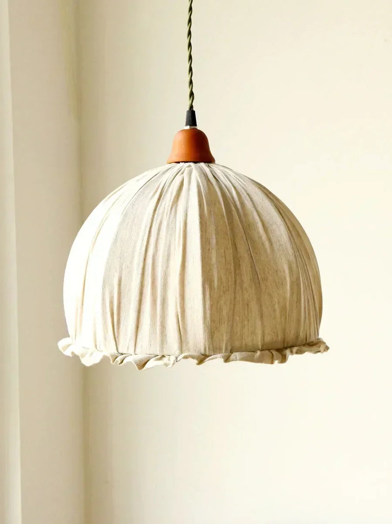 lustre nordique rétro en tissu minimaliste pour intérieur élégant