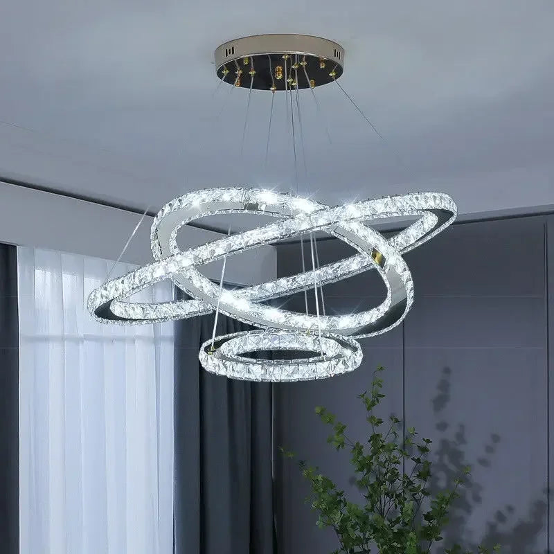 Moonriver Lighting Suspension en cristal modernes pour plafond salon chambre lustre décorations pour la maison suspension lumière lustre