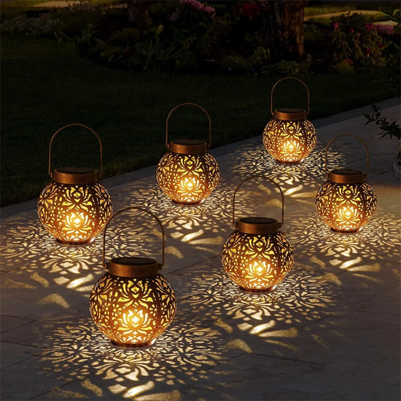 lampes solaires suspendues rétro pour jardin et extérieur