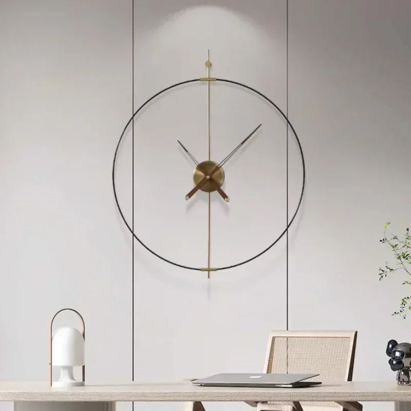 horloge murale silencieuse design en bois pour décoration moderne