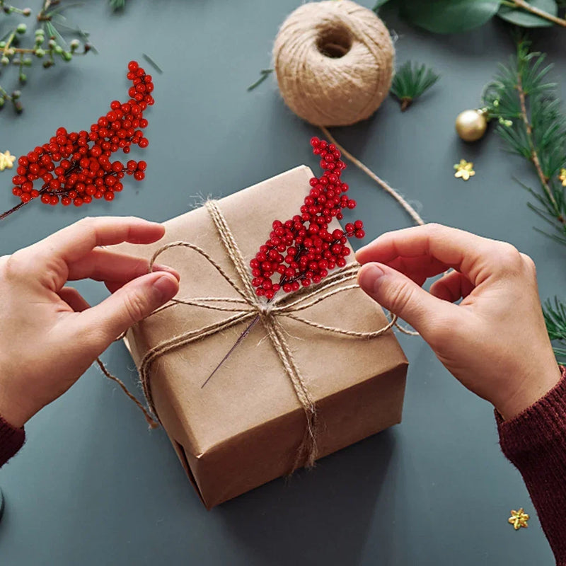 branche de baies artificielles pour décoration de Noël