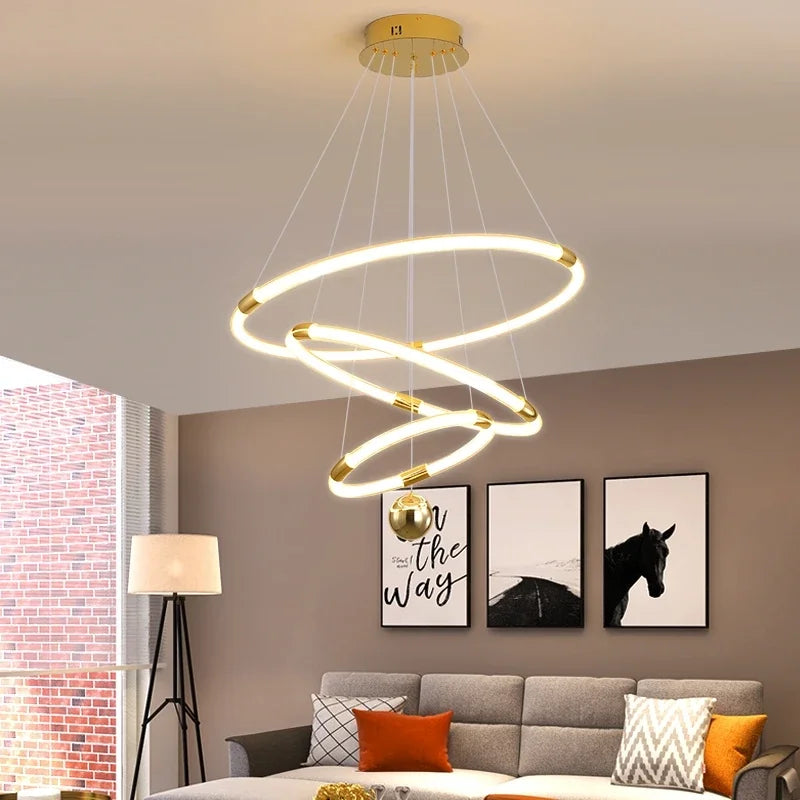 lustre à LED design avec détection de geste pour intérieur