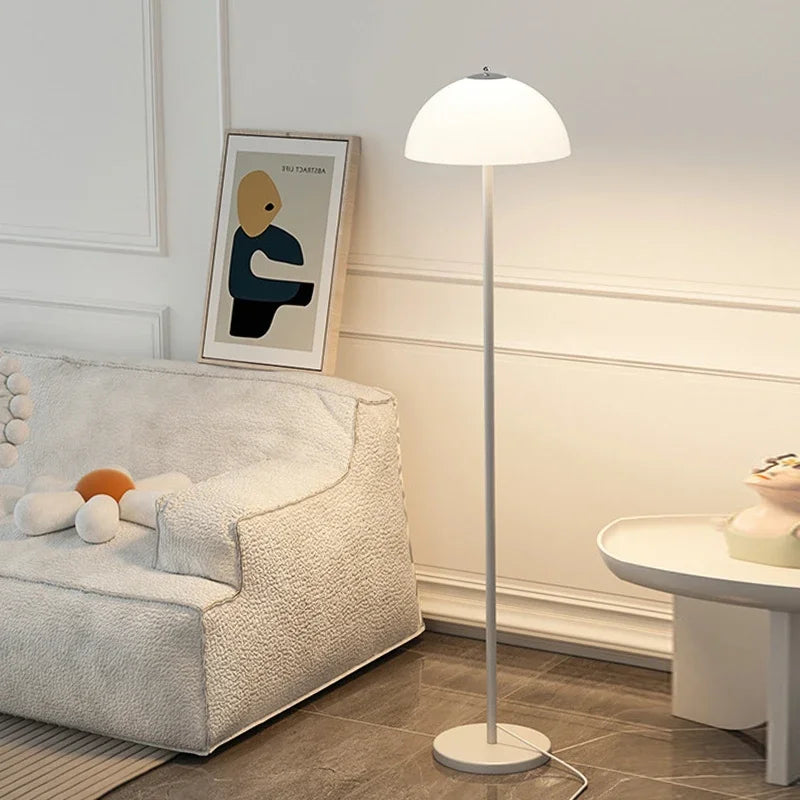 Minimalist bedside table floor lamp, light luxury living room decoration ornaments, bedroom lamp, cream style floor lamp