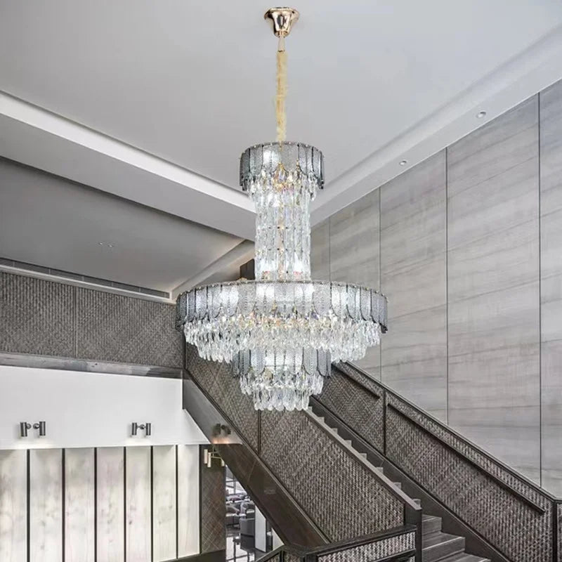 lustre en cristal de luxe pour hôtel et villa