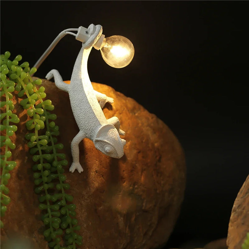 veilleuse lézard nordique lampe décorative moderne à LED