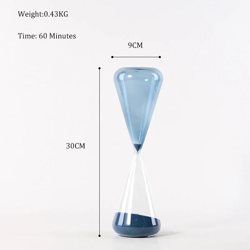 sablier en verre moderne pour décoration et bureaux