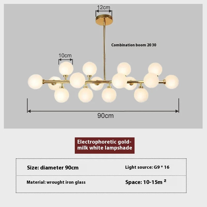 suspension en verre dépoli design nordique créatif et minimaliste