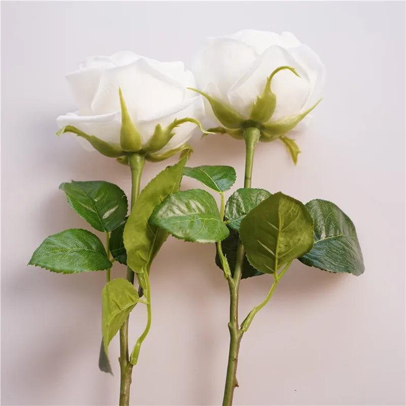 fleurs artificielles rose real touch pour décoration et cadeau