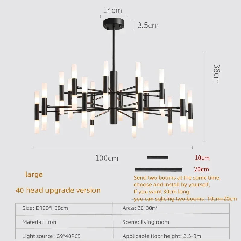 suspension moderne en acrylique pour décoration intérieure élégante