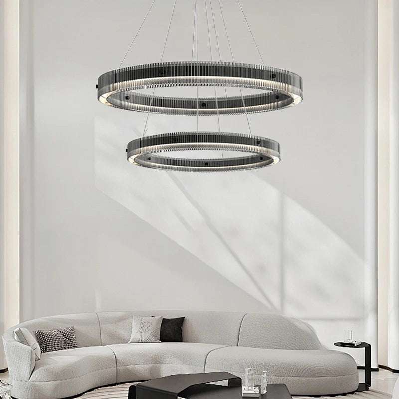 lustre minimaliste italien design nordique en verre haut de gamme