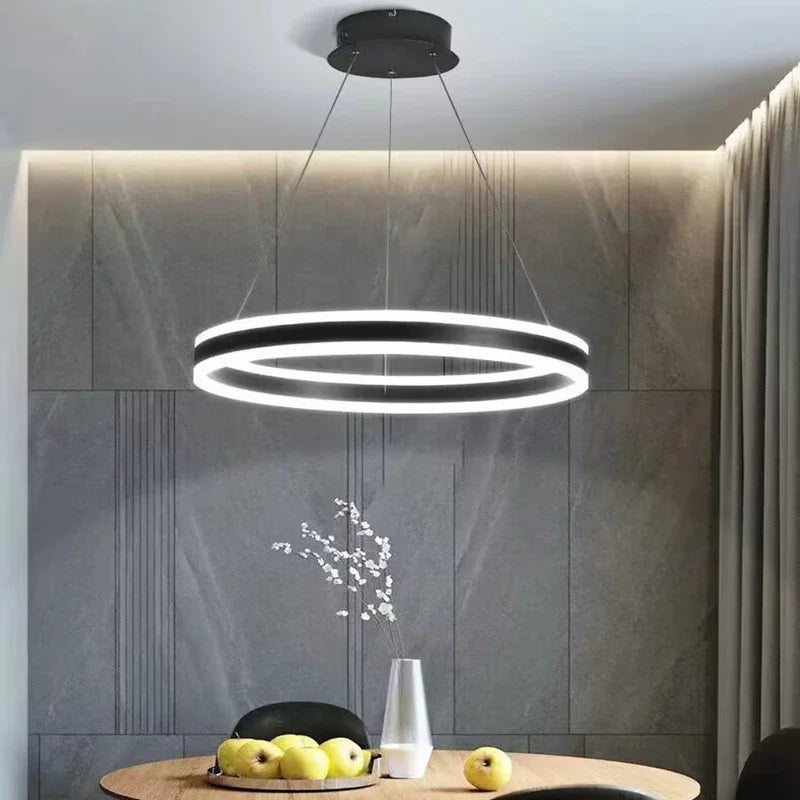 lustre led moderne réglable décoration maison luminaire suspendu