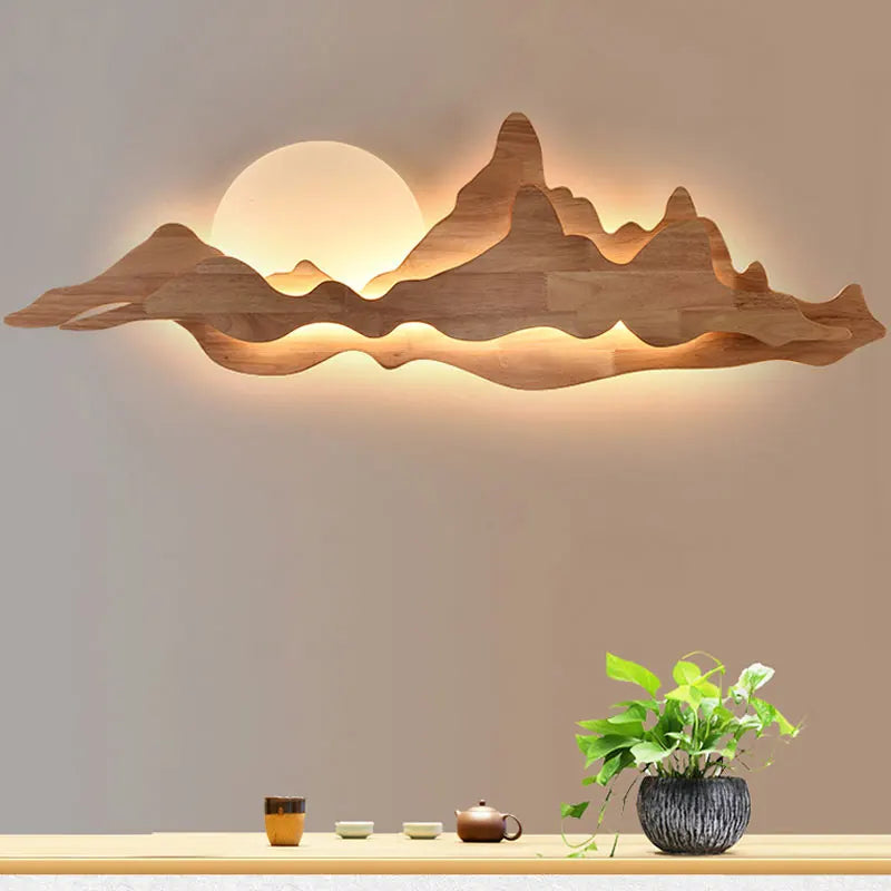 applique murale en bois design moderne pour intérieur lumineux