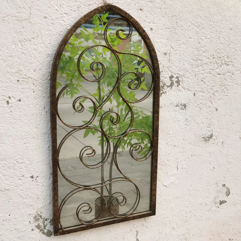 miroirs rétro nordiques en bois pour décoration artisanale murale